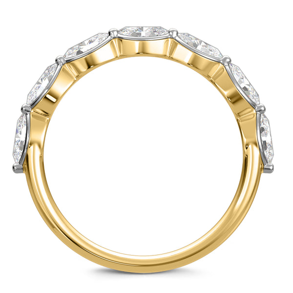 My Trio Rings Jiana 1-3/8 CTW Lab Grown Diamond Wedding Band Set in 10KT Yellow Gold