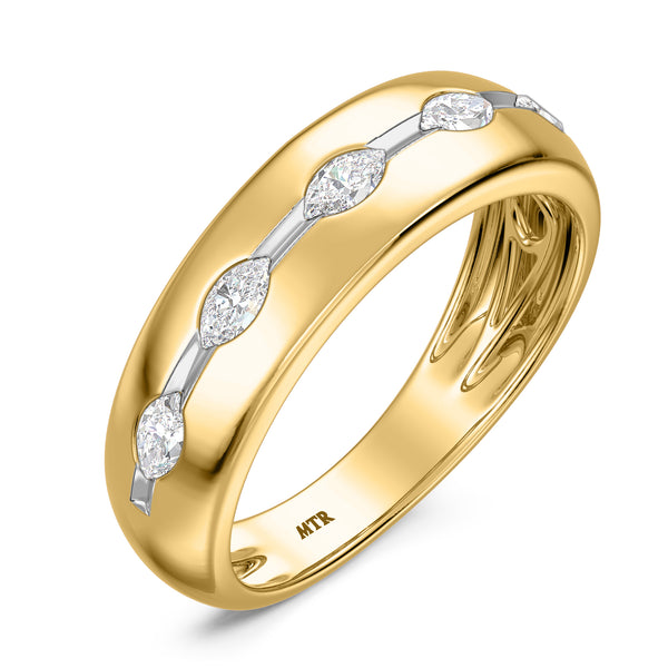 My Trio Rings Jiana 1-3/8 CTW Lab Grown Diamond Wedding Band Set in 10KT Yellow Gold