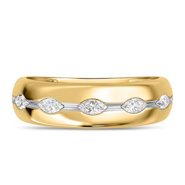 My Trio Rings Jiana 1-3/8 CTW Lab Grown Diamond Wedding Band Set in 10KT Yellow Gold