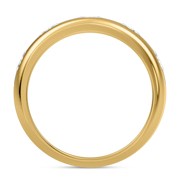 My Trio Rings Jiana 1-3/8 CTW Lab Grown Diamond Wedding Band Set in 10KT Yellow Gold