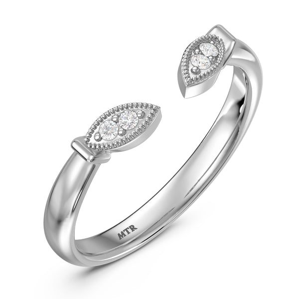 My Trio Rings Mirella 5-1/4 CTW Lab Grown Diamond Marquise Solitaire Bridal Set in 10KT White Gold