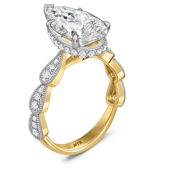 My Trio Rings Fiora 6-1/5 CTW Lab Grown Diamond Pear Solitaire Trio Set in 10KT Yellow Gold