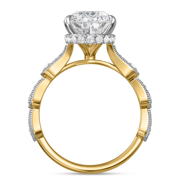 My Trio Rings Fiora 6-1/5 CTW Lab Grown Diamond Pear Solitaire Trio Set in 10KT Yellow Gold