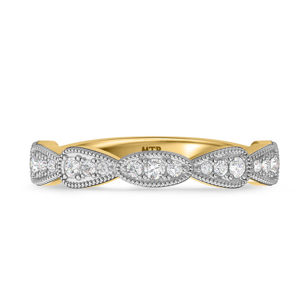 My Trio Rings Fiora 6-1/5 CTW Lab Grown Diamond Pear Solitaire Trio Set in 10KT Yellow Gold
