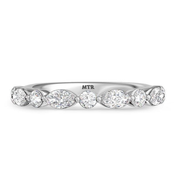My Trio Rings Stacy 7-1/7 CTW Lab Grown Diamond Radiant Solitaire Trio Set in 10KT White Gold