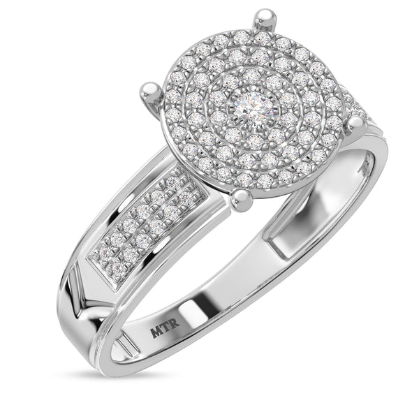 My Trio Rings Gracie 5/8 CTW Lab Grown Diamond Round Cluster Trio Set in 10KT White Gold