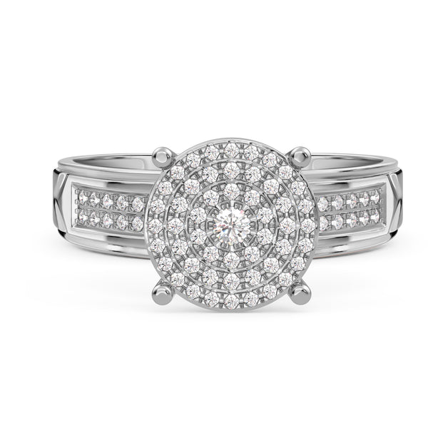 My Trio Rings Gracie 5/8 CTW Lab Grown Diamond Round Cluster Trio Set in 10KT White Gold
