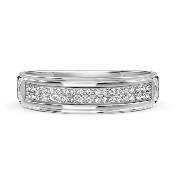 My Trio Rings Gracie 5/8 CTW Lab Grown Diamond Round Cluster Trio Set in 10KT White Gold