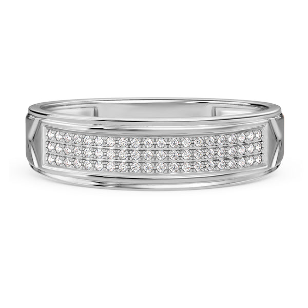 My Trio Rings Gracie 5/8 CTW Lab Grown Diamond Round Cluster Trio Set in 10KT White Gold