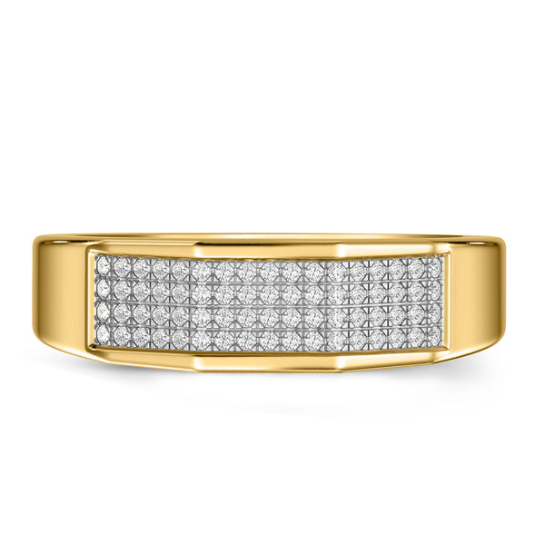 My Trio Rings Enamor 1/2 CTW Lab Grown Diamond Wedding Band Set in 10KT Yellow Gold