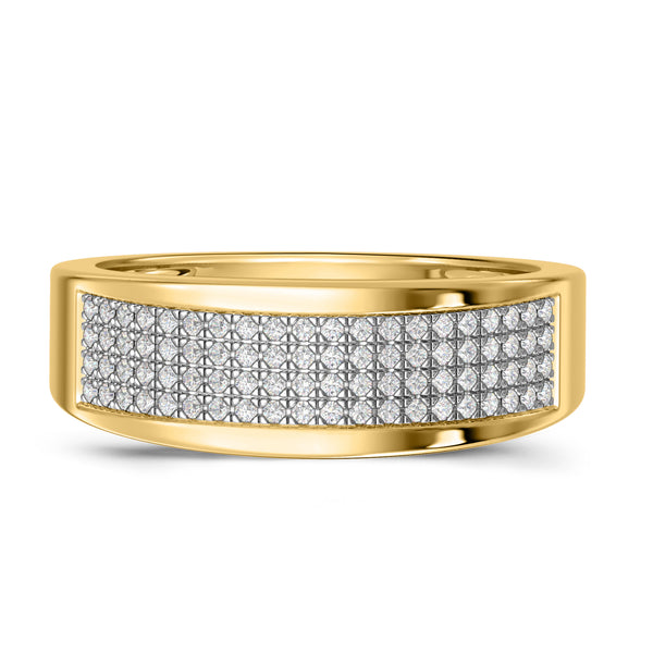 My Trio Rings Valentina 5/8 CTW Lab Grown Diamond Heart Cluster Bridal Set in 10KT Yellow Gold