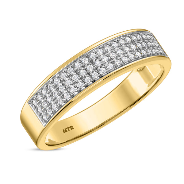 My Trio Rings Jia 1-1/4 CTW Lab Grown Diamond Cushion Cluster Trio Set in 10KT Yellow Gold