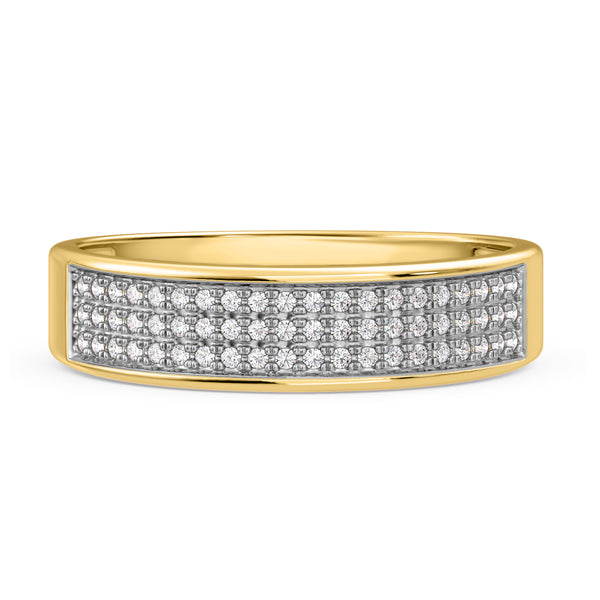 My Trio Rings Jia 1-1/4 CTW Lab Grown Diamond Cushion Cluster Trio Set in 10KT Yellow Gold