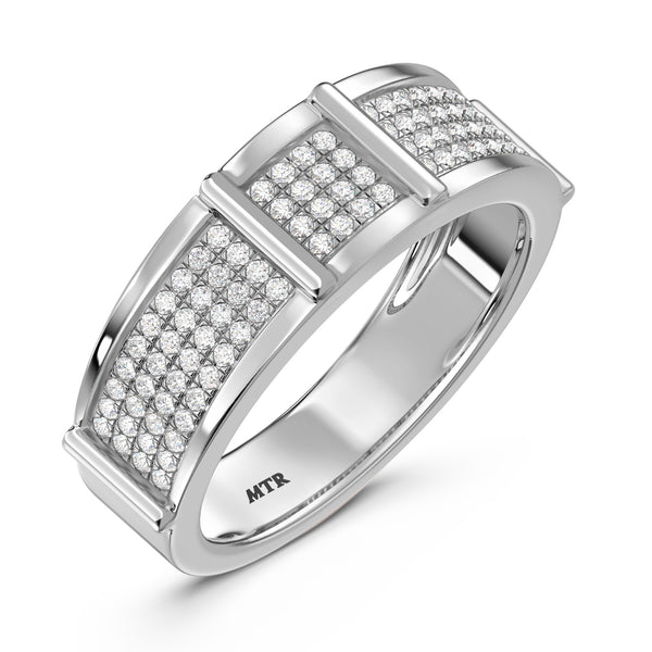 My Trio Rings Corban 7/8 CTW Lab Grown Diamond Wedding Band Set in 10KT White Gold