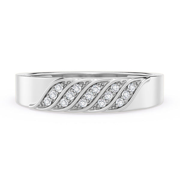 My Trio Rings Isidor 1/8 CTW Lab Grown Diamond Wedding Band Set in 10KT White Gold