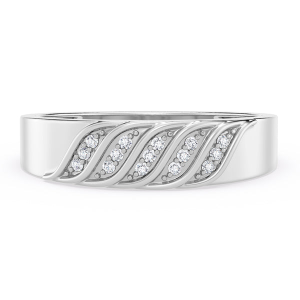 My Trio Rings Isidor 1/8 CTW Lab Grown Diamond Wedding Band Set in 10KT White Gold
