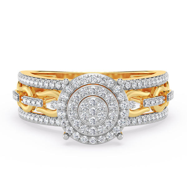 My Trio Rings Hartwin 7/8 CTW Lab Grown Diamond Round Cluster Trio Set in 10KT Yellow Gold