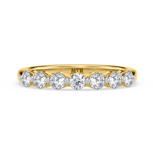 My Trio Rings Oxley 2-5/8 CTW Lab Grown Diamond Round Solitaire Wedding Trio Set in 14KT Yellow Gold Vermeil