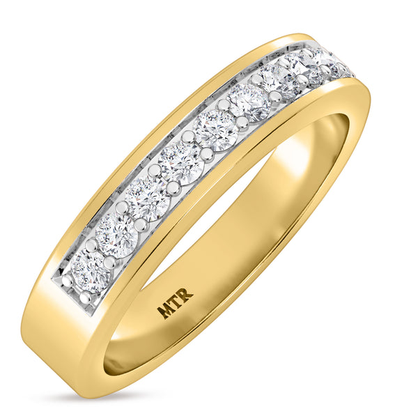 My Trio Rings Oxley 2-5/8 CTW Lab Grown Diamond Round Solitaire Wedding Trio Set in 14KT Yellow Gold Vermeil