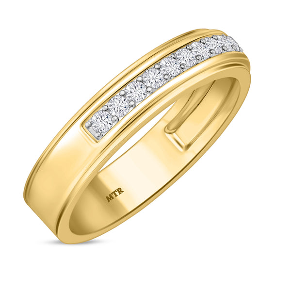 My Trio Rings Prudence 1-1/2 CTW Lab Grown Diamond Round Solitaire Wedding Trio Set in 14KT Yellow Gold Vermeil