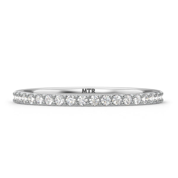 My Trio Rings Keanu 1-1/2 CTW Lab Grown Diamond Round Solitaire Wedding Trio Set in 14KT White Gold Vermeil