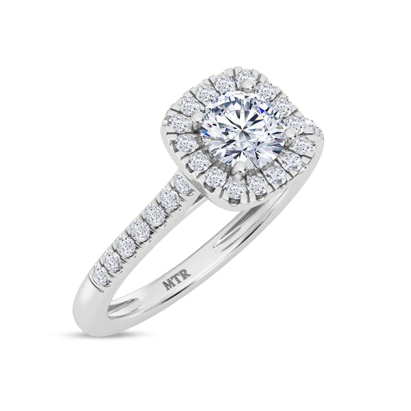 My Trio Rings Nikau 1-7/8 CTW Lab Grown Diamond Round Solitaire Wedding Trio Set in 14KT White Gold Vermeil