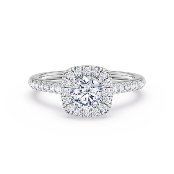My Trio Rings Nikau 1-7/8 CTW Lab Grown Diamond Round Solitaire Wedding Trio Set in 14KT White Gold Vermeil