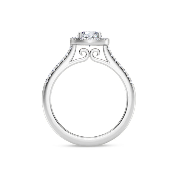 My Trio Rings Nikau 1-7/8 CTW Lab Grown Diamond Round Solitaire Wedding Trio Set in 14KT White Gold Vermeil