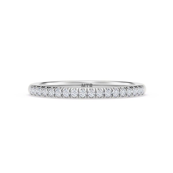 My Trio Rings Nikau 1-7/8 CTW Lab Grown Diamond Round Solitaire Wedding Trio Set in 14KT White Gold Vermeil