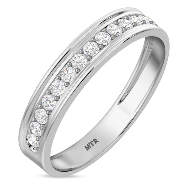 My Trio Rings Adeola 1-2/3 CTW Lab Grown Diamond Pear Solitaire Wedding Trio Set in 14KT White Gold Vermeil