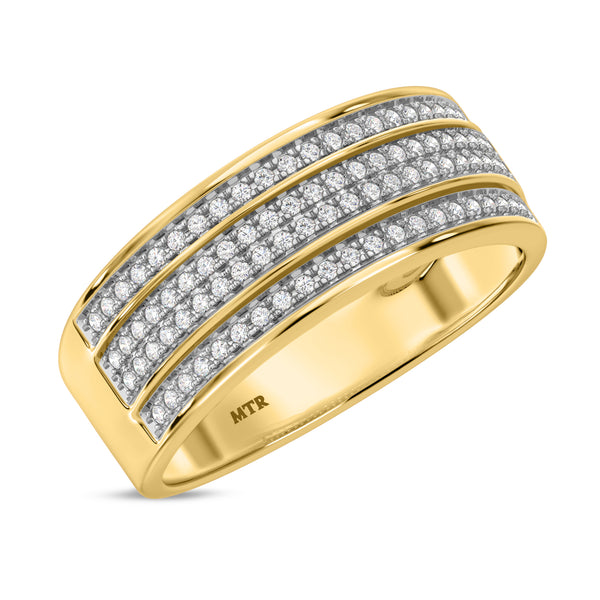 My Trio Rings Jia 1-1/4 CTW Lab Grown Diamond Cushion Cluster Wedding Trio Set in 14KT Yellow Gold Vermeil
