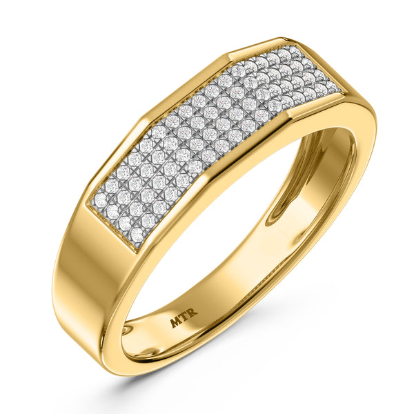 My Trio Rings Enamor 1 CTW Lab Grown Diamond Princess Cluster Wedding Trio Set in 14KT Yellow Gold Vermeil