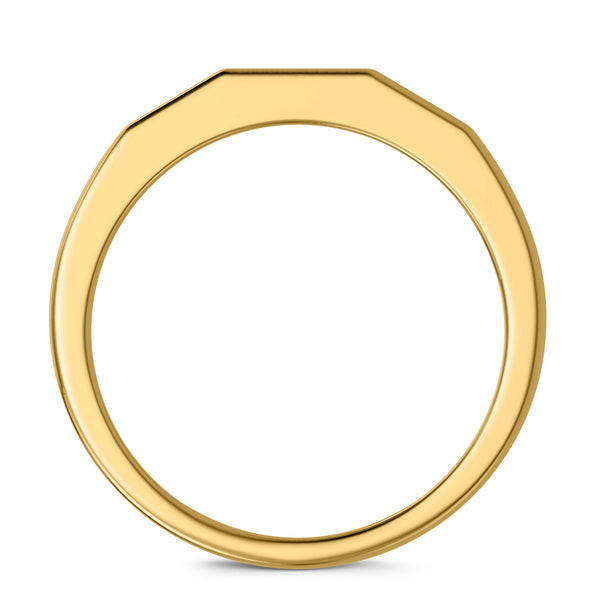 My Trio Rings Enamor 1 CTW Lab Grown Diamond Princess Cluster Wedding Trio Set in 14KT Yellow Gold Vermeil