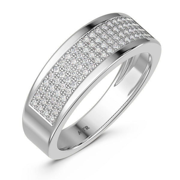 My Trio Rings Valentina 1 CTW Lab Grown Diamond Heart Cluster Wedding Trio Set in 14KT White Gold Vermeil