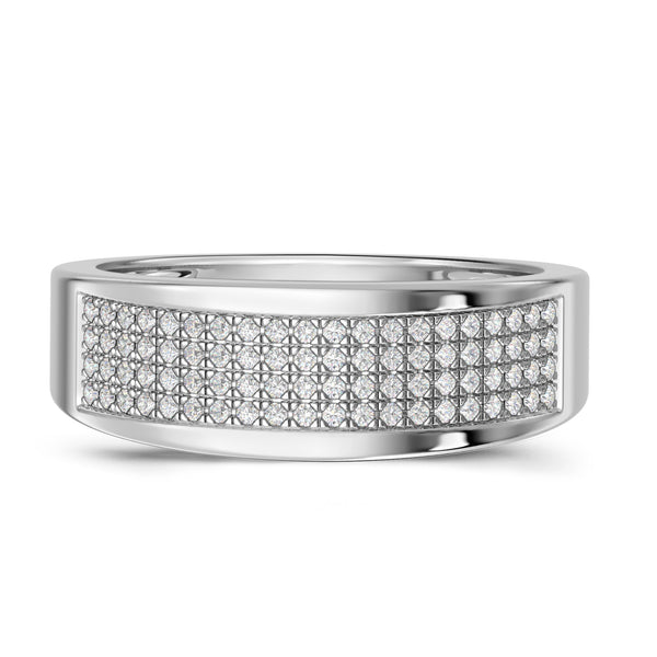 My Trio Rings Valentina 1 CTW Lab Grown Diamond Heart Cluster Wedding Trio Set in 14KT White Gold Vermeil