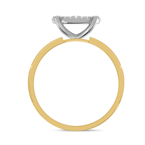 My Trio Rings Gracie 5/8 CTW Lab Grown Diamond Round Cluster Wedding Trio Set in 14KT Yellow Gold Vermeil