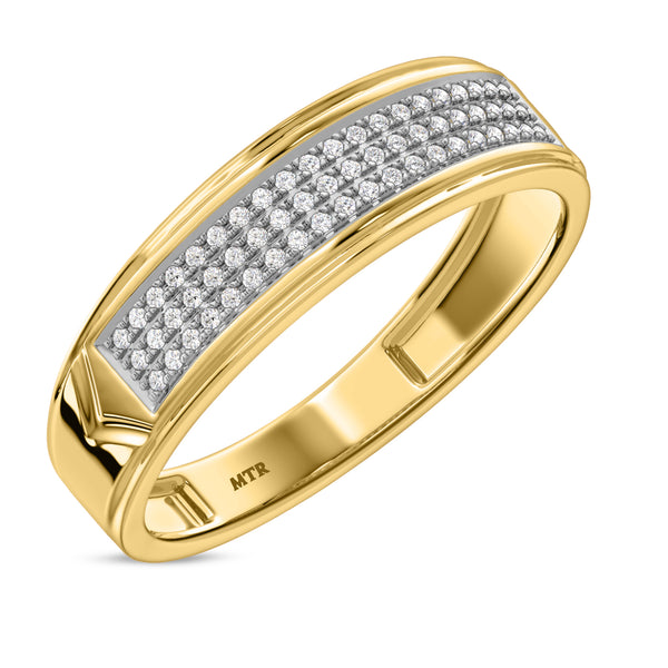 My Trio Rings Gracie 5/8 CTW Lab Grown Diamond Round Cluster Wedding Trio Set in 14KT Yellow Gold Vermeil