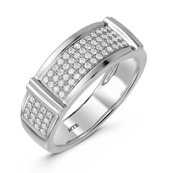 My Trio Rings Amity 1-1/4 CTW Lab Grown Diamond Princess Cluster Wedding Trio Set in 14KT White Gold Vermeil