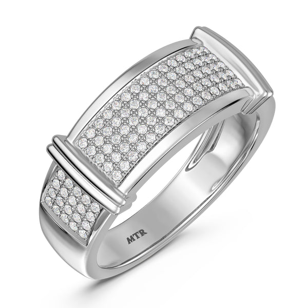 My Trio Rings Amity 1-1/4 CTW Lab Grown Diamond Princess Cluster Wedding Trio Set in 14KT White Gold Vermeil