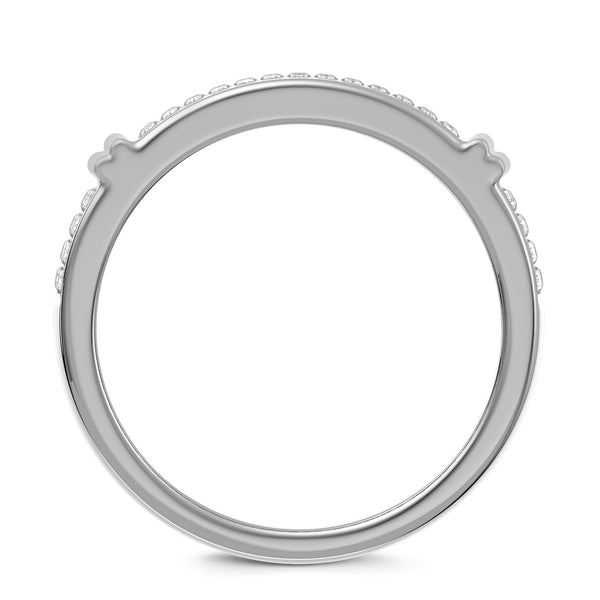 My Trio Rings Amity 1-1/4 CTW Lab Grown Diamond Princess Cluster Wedding Trio Set in 14KT White Gold Vermeil