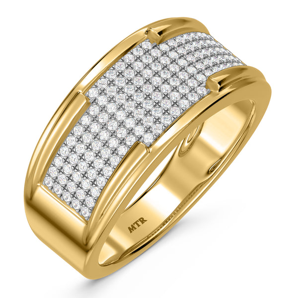 My Trio Rings Affy 1-1/4 CTW Lab Grown Diamond Princess Cluster Wedding Trio Set in 14KT Yellow Gold Vermeil