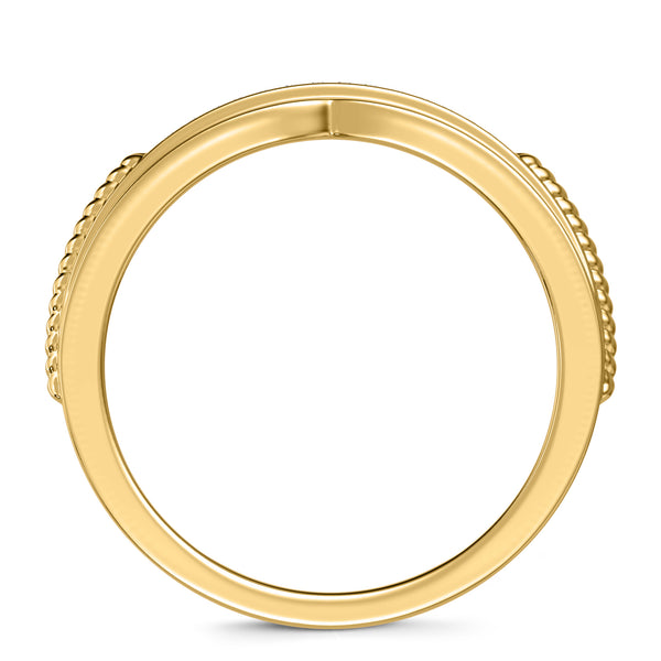My Trio Rings Harmonee 1/2 CTW Lab Grown Diamond Princess Cluster Wedding Trio Set in 14KT Yellow Gold Vermeil