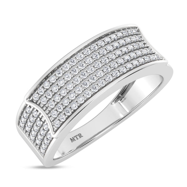My Trio Rings Berthold 1 CTW Lab Grown Diamond Princess Cluster Wedding Trio Set in 14KT White Gold Vermeil