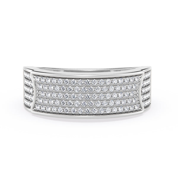 My Trio Rings Berthold 1 CTW Lab Grown Diamond Princess Cluster Wedding Trio Set in 14KT White Gold Vermeil
