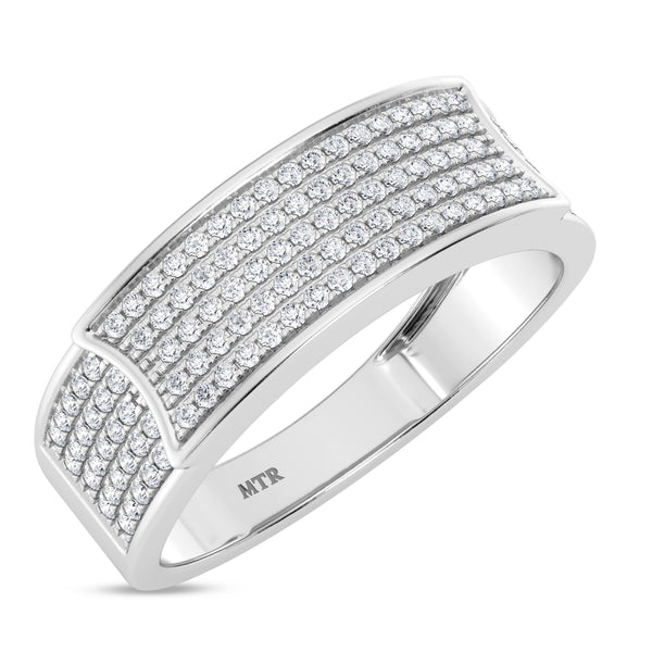 My Trio Rings Berthold 1 CTW Lab Grown Diamond Princess Cluster Wedding Trio Set in 14KT White Gold Vermeil