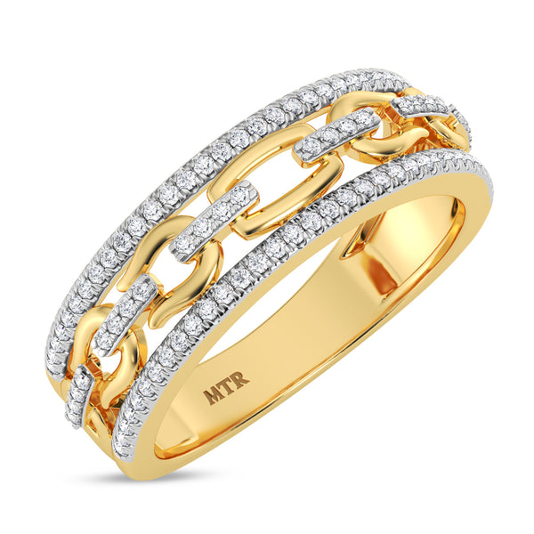 My Trio Rings Hartwin 7/8 CTW Lab Grown Diamond Round Cluster Wedding Trio Set in 14KT Yellow Gold Vermeil