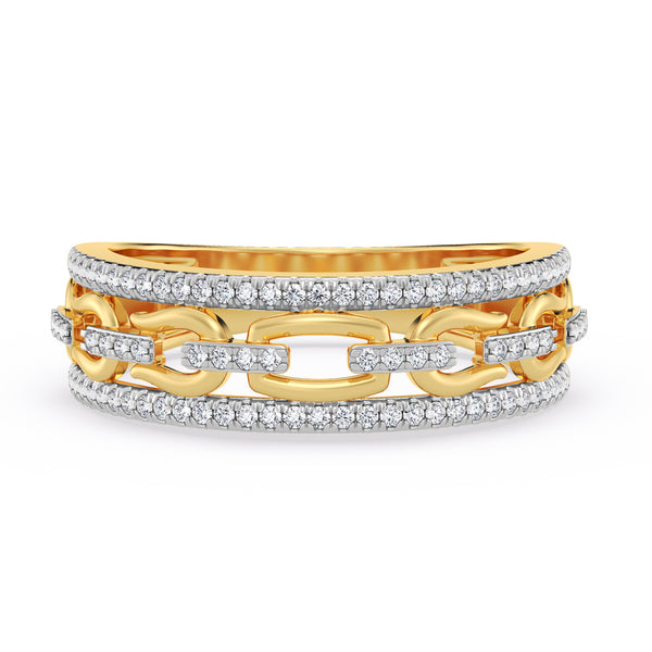 My Trio Rings Hartwin 7/8 CTW Lab Grown Diamond Round Cluster Wedding Trio Set in 14KT Yellow Gold Vermeil