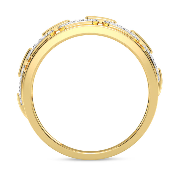 My Trio Rings Hartwin 7/8 CTW Lab Grown Diamond Round Cluster Wedding Trio Set in 14KT Yellow Gold Vermeil