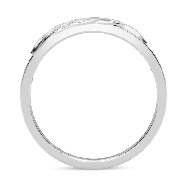 My Trio Rings Isidor 1/4 CTW Lab Grown Diamond Cushion Cluster Wedding Trio Set in 14KT White Gold Vermeil