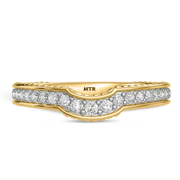 My Trio Rings Kadia 2-1/4 CTW Lab Grown Diamond Round Solitaire Wedding Trio Set in 14KT Yellow Gold Vermeil